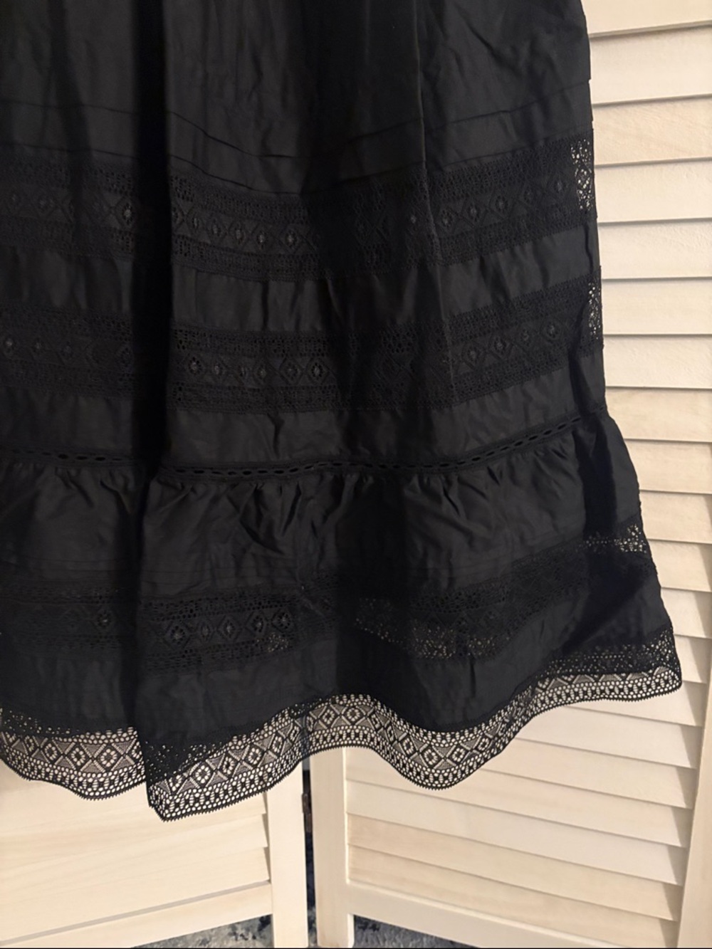 torrid Black Midi Dress with Lace Hem - Picture 3 of 6